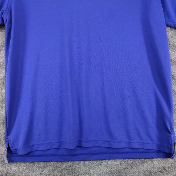 Under Armour Men's Polo Shirt Blue Large Loose Heatgear Logo Short Sleeve - Picture 10 of 16